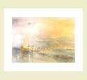 "Folkstone from the Sea art print by Joseph Turner, 40cm x 50cm"