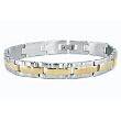 Stainless Steel 18K Gold Plated Bracelet - 10mm Wide 8.25 Inches