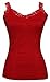 MOPAS Women's Wrinkled Camisole - Red - Free Size