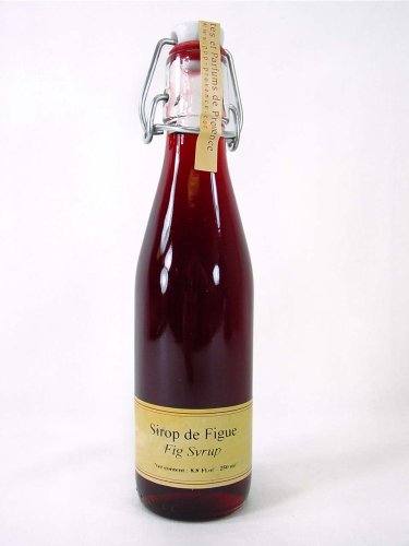 French all natural FIG syrup 25 cl 8.8 fl oz decorative old fashioned bottle by Touch of Europe PP