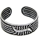 925 Sterling Silver ROPE SASH Toe Ring