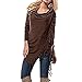 Women's Tassel Hem Crew Neck Knited Wraps Sweater Coat Outwear