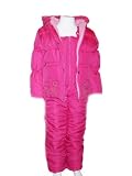 Platinum Puffer Girls Snowsuit Set, Ski Coat Jacket and Ski Bibs, Embroidered details, Hot Pink Or Brown, Size 4 Snow Suit