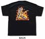Metal Knows No Mercy Flaming Guitar Kids T Shirt Youth Large-Black