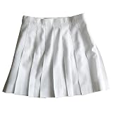 Womens Classic Pleated Skirt-White
