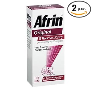 Discount Nasal Spray – Afrin 12 Hour Decongestant Nasal Spray, Original, 1-Ounce Pumps (Pack of 2) for Sale
