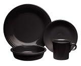 Fiesta 16-Piece 852 Service for 4 Dinnerware Set, Black