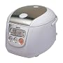 Sanyo ECJ-D100S 10-Cup Micro-Computerized Rice Cooker/Steamer, White with Stainless Accent