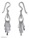 Earrings, 'Silver Rain' 2" L
