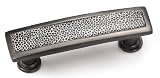 Laurey 12497 Cabinet Hardware 96MM Rectangular Pull, Oil Rubbed Bronze and Sand Pebble