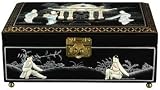 Quality Birthday Gift Idea for Lady - 11 Clementina Lacquered Oriental Jewelry Box - 3 Color Choices