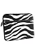 Universal Soft Sleeve Pouch for 8 - 10" Netbook Laptop - Exotic Safari Black White Zebra Print with Double Zipper