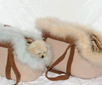 California Collection Beige and Ice Blue Boa Medium
