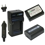 Wasabi Power Battery and Charger Kit for Sony NP-FH50, DSLR-A230, DSLR-A290, DSLR-A330, DSLR-A380, DSLR-A390, DSC-HX1, DSC-HX100V, HDR-TG5V