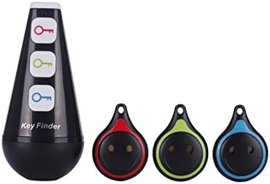 Vodeson Key Finder Wireless Remote RF Item Wallet Locator with 3 Receivers and 1 Tumbler Transmitter (Black)