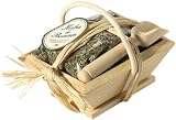 French Provence wood basket with Fines Herbes herbs gift presentation with scoop 150 gr 5.3 oz