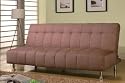 Furniture online: Futon Sofa Bed with Metal Legs in Tan Microfiber