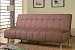 Futon Sofa Bed with Metal Legs in Tan Microfiber