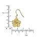 Sterling Silver with Yellow Gold Tone Overlay 5/8 Inch Hibiscus Dangle Earrings