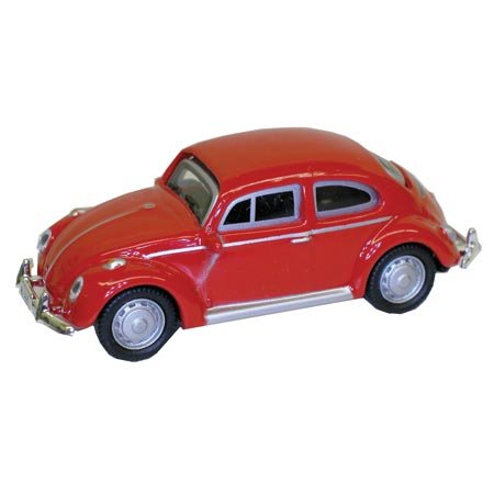 Model Power HO Die-Cast Classic VW Beetle, Red MDP19172