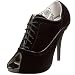 Pleaser Women's Wink 01  Peep Toe Velvet Oxford Pump