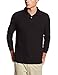 Lee Uniforms Men's Modern Fit Long Sleeve Polo, Black, X-Large