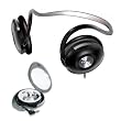 Coby Neckband Digital Stereo Headphone with Bonus Earphones and Carrying Case CV231BLK (Black)