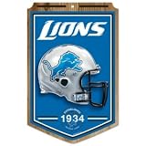 Detroit Lions NFL Wood Sign - 11" X 17" Established Design
