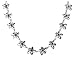 Sterling Silver and Garnet Flower Necklace, 17" by Zina