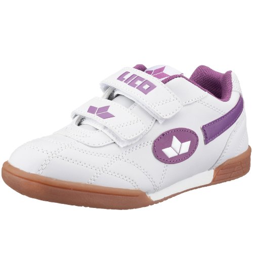Lico Bernie V 360224, Mädchen Sportschuhe – Indoor, weiss, (weiss-lila), EU 26