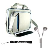 Sony DVPFX950 9-Inch Portable DVD Player Shoulder Traveling Case + Includes a eBigValue (TM) Determination Hand Strap Key Chain + Includes a Crystal Clear High Quality HD Noise Filter Earbuds Earphones Headphones 3.5mm Jack