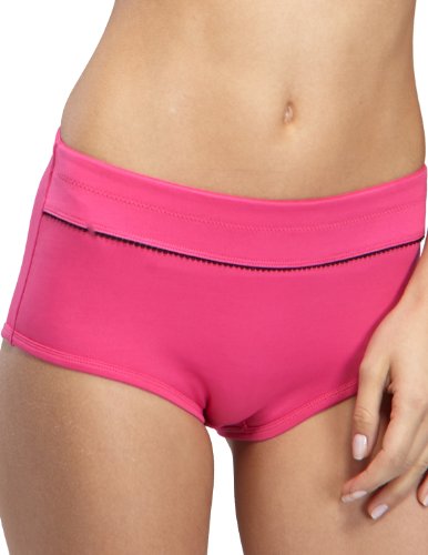 Yvette Women Mid-Rise Sports Panties #6042 - Boyshort Styling/Wide Band/Picot