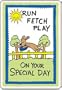 Edible Birthday Crunch Card for Dogs - "Run Fetch Play"