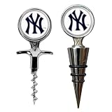 New York Yankees Cork Screw And Wine Bottle Topper Set