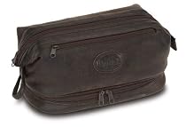 Danielle Enterprises Montana for Him Triple Pocket Dopp Kit, Deep Brown