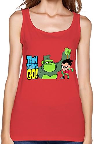 TBTJ Women's Teen Titans Go Robin Tank Top Red Small