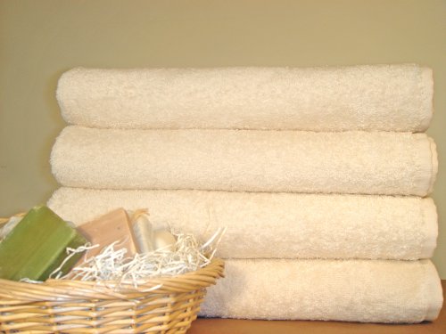 100% ORGANIC Cotton Terry Bath Towel Undyed/Natural Color