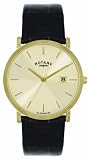 Rotary GS02624/03 Gents Gold PVD Stainless Steel Watch with Leather Strap