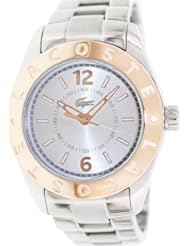 Lacoste Womens Biarritz 2000711 Silver Stainless-Steel Analog Quartz Watch with Silver Dial
