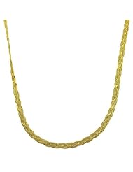14 Karat Yellow Gold 3.7-mm Braided Foxtail Necklace (17 Inch)