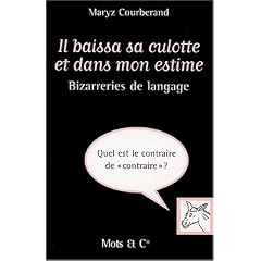 Bizarreries de langage : Il baissa sa culotte et dans mon estime