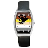 Barrel Style Metal Watch of Bear Gay Pride Flag Logo