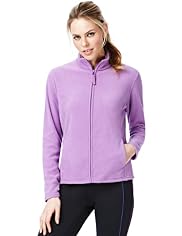 Funnel Neck Zip Through Fleece Jacket