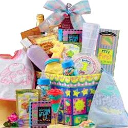 Click here to buy New Arrival Gourmet Food Gift Basket - Baby Boy... by ArtofAppreciation.com.