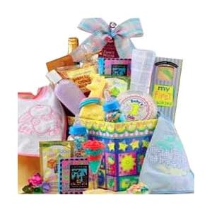 New Arrival Gourmet Food Gift Basket - Baby Boy Blue