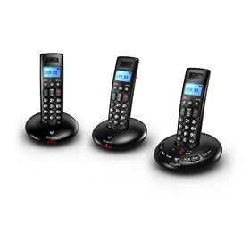 BT Graphite 2500 Trio DECT Digital Cordless Phone with Answer Machine - Black