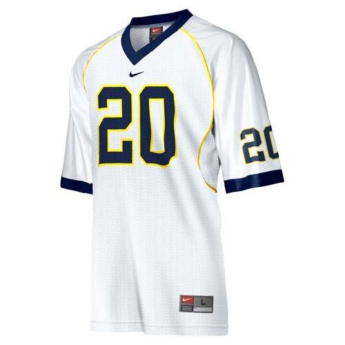Nike Michigan Wolverines #20 White Replica Football Jersey
