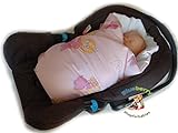 BlueberryShop Luxury Classic for CAR SEAT Swaddle Wrap Blanket Sleeping Bag for Newborn, baby shower