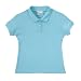 Junior Girls' Uniform Cap-Sleeve Polo - Light Blue