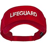 Lifeguard Embroidered Strap Back Visor - Red